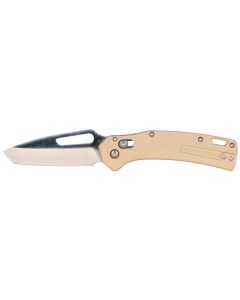 KLEOGK001TNT image(0) - Klein Tools KTO Resurgence Knife, Tanto Blade, Sand Handle