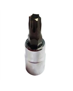 VIMPFS4T10 image(0) - VIM Tools T10 TORX, Gun Metal Gray Bit, Satin Chrome 1/4 Inch Square Drive Bit Holder