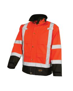 SRWV1200251U-XL image(0) - Pioneer Pioneer - Ripstop Waterproof Safety Jacket - Hi-Vis Orange - Size XL