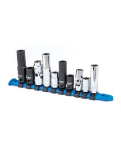 TIT68660 image(1) - TITAN 10 pc. 1/4 in. and 3/8 in. Dr. 10 mm Socket Set