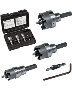 KLE31872 image(0) - Klein Tools Carbide Hole Cutter Set with Heavy Duty Carry Case, 4-Piece