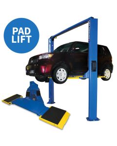 Rotary SPOA7 - 2- Stage Low Profile Two-Post Lift, Asymmetrical w/ Movable Pad and 2' Extension (7,000 LB. Capacity) 73 5/8" Rise