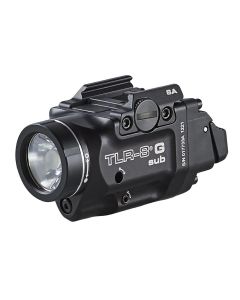 STL69439 image(0) - Streamlight TLR-8 X G Sub (1913OS) - Includes High and Low Switches, (1) CR123A Lithium Battery, Multi-Tool, and Mounting Kit with Key - Box - Black