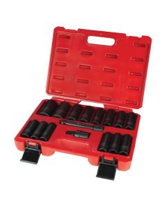 WLMM798 image(0) - Wilmar Corp. / Performance Tool 16 Piece 1/2" Drive Metric Impact Socket Set