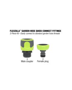 LEGHFZGAK11 image(1) - Legacy Manufacturing Flexzilla Garden Hose Quick-Connect Fittings, 2-Piece Coupler & Plug Kit