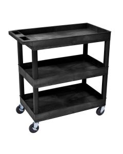 LUXEC111 image(2) - Luxor Luxor E-Series 3-Shelf Utility Cart