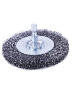 Forney Industries Wire Wheel Crimped, 3 in x .008 in x 1/4 in Hex Shank