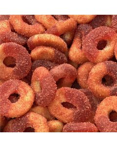 THS356873 image(0) - Tender Heifer Snack Co. Dry Chamoy Peach Rings Mexican Candy - 8 Ounce