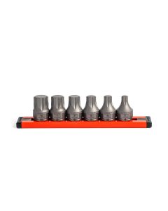 GETDDHBS6S image(0) - GripEdge Tools GripEdge 6-PC RPT 3/8'' Drive Low Profile SAE Hex Dual Action Driver Bit Set