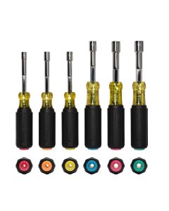 KLE654516MAG image(0) - Klein Tools Color-Coded Magnetic Hollow-Shaft Heavy-Duty Nut Driver, 5/16-Inch