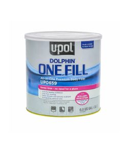 UPO0659 image(0) - U Pol Products DOLPHIN UP0659 Premium All-In-One Body Filler, 1 gal Tin, Off-White, Paste