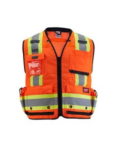MLW48-73-5165 image(1) - Milwaukee Tool Class 2 Surveyor's High Visibility Orange Safety Vest - S/M