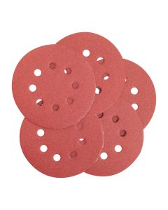 DEWALT 5-Inch 8 Hole 150 Grit Hook And Loop Random Orbit Sandpaper (5-Pack) , Beige