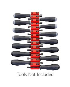 ERN5651M image(0) - Ernst Mfg. 14 Tool Magnetic Screwdriver Pro XL - Red