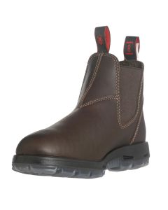 Redback Boots USA Puma Brown Water Resis Leather Slip-On Boot, 6
