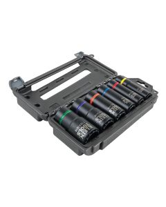 KLE66010 image(2) - Klein Tools 2-In-1 Impact Socket Set, 12-Point, 6-Piece