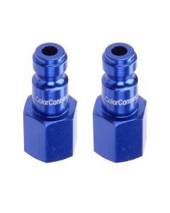 Legacy Manufacturing ColorConnex Plug, Type C, 1/4" Body, 1/4" FNPT, Blue, 2-Pack