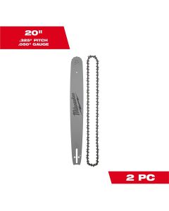 MLW49-16-2848 image(1) - Milwaukee Tool 20" .325" Pitch, .043" Gauge Saw Chain and Guide Bar Set