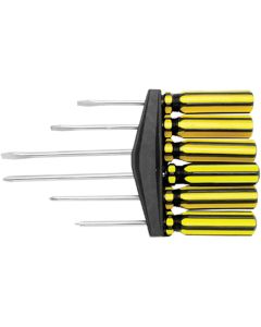 WLM1419 image(0) - Wilmar Corp. / Performance Tool 6 Piece Screwdriver Set w/Rack