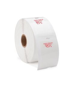 Petoskey Plastics Generic Labels w/red oil can image- 500/Roll
