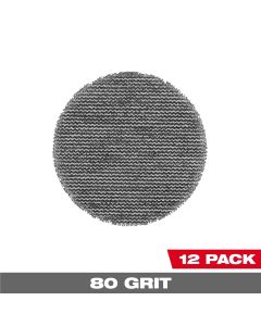 MLW48-80-6080 image(0) - Milwaukee Tool 3 Inch 80 Grit Mesh Sanding Discs with POWERGRID Tear Resistant Mesh &hyphen; (12 PK) + Pad Saver