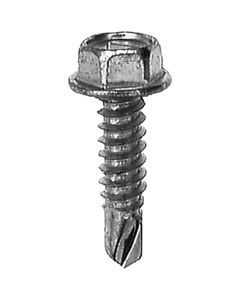 AUVECO PAK HEX WASHER HD TEKS T.S., #14 X 1, ZINC
