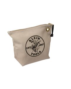 Klein Tools Zipper Bag, Large Canvas Tool Pouch, 18-Inch, Red
