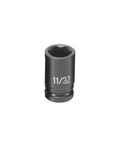 Grey Pneumatic 1/4" Surface Drive x 11/32" Standard  Socket