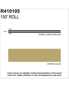 SHARPLINE CONVERTING INC MS, 3/16" X 150'; Lt Gold Metallic