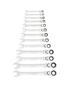 KDT9702D image(1) - GearWrench 13 Piece 72-Tooth 12 Point Flex Head Ratcheting Combination SAE Wrench Set