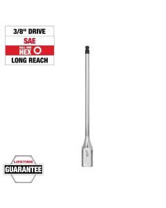 MLW45-34-1092 image(0) - Milwaukee Tool 3/8 Inch Drive 3/16 Inch Long Ball End Hex Bit Socket