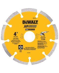 DWTDW4710 image(0) - DEWALT 4-Inch Tuck Point Diamond Saw Blade With 5/8-Inch Or 7/8-Inch Arbor