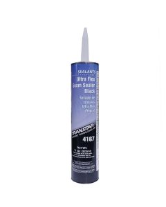 Transtar Autobody Products 4167 - Ultra Flex Seam Sealer - 11 oz Cartridge - Black - Pasty Solid