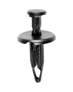 AUVECO 18030 Push-Type with Closed End Retainer, 11/16 in Dia Head x 13/16 in L Stem x 1/4 in Hole, Nylon, Black