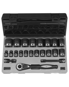 GRE82622 image(1) - Grey Pneumatic 1/2" Drive 22 Piece Fractional Duo-Socket Set - 6 Point