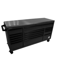 Homak Manufacturing 72 Inch RS Pro Roller Cabinet Stainless Steel Top - Midnight Black