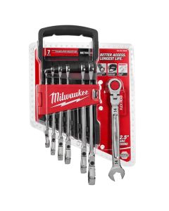MLW48-22-9429 image(1) - Milwaukee Tool 7pc SAE Flex Head Combination Wrenches