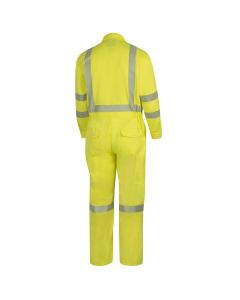 OBRZFE106-4XL image(1) - OBERON Coveralls - Hi-Vis FR/Arc-Rated 7.5 oz  88/12 - Hi-Vis Yellow - Size: 4XL