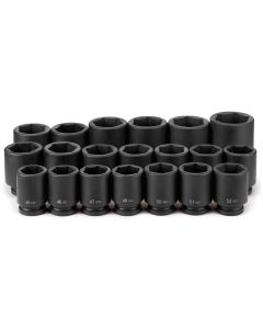 GRE9020MD image(1) - Grey Pneumatic 1" Drive 20 Piece Deep Metric Set 45mm to 75mm