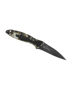 KER1660KCX image(1) - Kershaw Leek Assisted Open Liner Lock Drop Point Blade EDC Folding Pocket Knife - Kings Camo - Clamshell