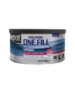 UPO0660 image(0) - U Pol Products Dolphin UP0660 Premium All-In-One Body Filler - 1 quart Tin - Off-White Paste