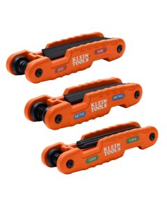 KLE70550T image(0) - Klein Tools Pro Folding Hex Key Set, 10-Key, TORX&reg; Sizes