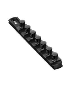 ERN8428 image(0) - Ernst Mfg. 8 Inch Socket Organizer and 7 Socket Clips - 1/2 Inch - Black