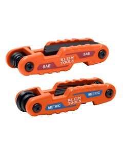 KLE70540M image(0) - Klein Tools Compact Folding Hex Key Set, 8-Key, Metric Sizes