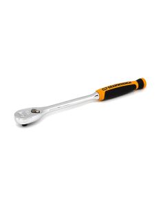 GearWrench 1/4 Inch Drive 90-Tooth Long Handle Dual Material Teardrop Ratchet 8 Inch
