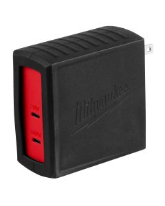 MLW48-59-2847 image(0) - Milwaukee Tool 120W USB-C 2-Port Wall Adapter
