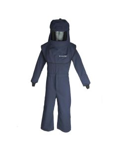 OBRLNS4A-XL image(0) - OBERON Suit Kit - Arc Flash - 40 Cal LAN - Comes with Hood with Hard Cap and Coveralls - Color: Navy Blue - Size: XL
