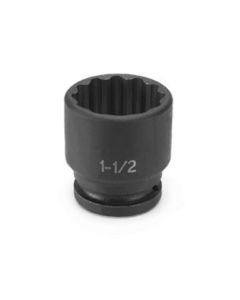GRE3148R image(0) - Grey Pneumatic 3/4" Drive x 1-1/2" Standard - 12 Point Socket