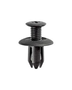 AUVECO AP17632 Push-Type Screw-Type with Open End Type 1 Retainer, 18 mm Dia Head x 12 mm L Stem x 8 mm Hole, Nylon