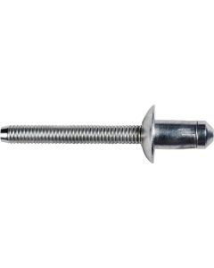 AUVECO 22067 Specialty Rivet, 1/4 in Dia x 0.06 to 0.138 in Grip Range, Steel, Zinc